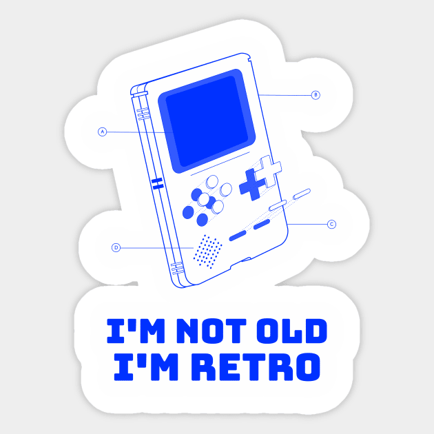 Funny I'm not old; I'm retro Sticker by Print Forge